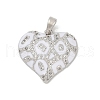Brass Micro Pave Cubic Zirconia Pendants KK-R221-01P-02-1