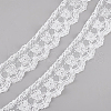 GOMAKERER 7.5 Yards Milk Fiber Embroidery Flower Lace Trim OCOR-GO0001-19-1