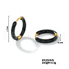 Elegant Brass Enamel Hoop Earrings WO3683-4-1