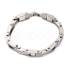 304 Stainless Steel Link Chain Bracelets for Women Men BJEW-R018-08P-4