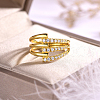 French Vintage Style S925 Sterling Silver Micro Pave Clear Cubic Zirconia Ring TL9311-4-1