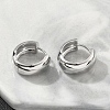 Brass Hoop Earrings EJEW-D320-19P-3