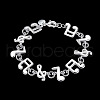 Musical Note Brass Link Bracelets for Women FS-WG94BAE-01-1