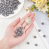 Olycraft 100Pcs Printed Natural Wooden Beads WOOD-OC0002-15-3