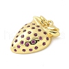 Brass Micro Pave Cubic Zirconia Pendants KK-S511-03C-G-2