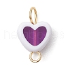 Transparent Acrylic Heart Connector Charms PALLOY-JF03546-3