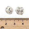 10mm Brass Crystal Rhinestone Beads KK-S519-01C-S-3
