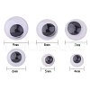 Black Wiggle Eye Need Glue on Round Moving Wobbly Googly Eyes 4-9mm KY-PH0001-01-3