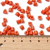 Baking Painted Glass Bead SEED-H002-K-D328-4