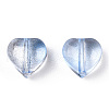 Transparent Spray Painted Glass Beads GLAA-R211-02-B02-3