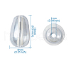 Electroplate Transparent Glass Beads Strands EGLA-TA0001-02B-8