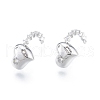 Brass Micro Pave Clear Cubic Zirconia Pendants KK-C006-17P-2