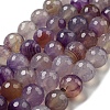 Faceted Natural Agate Beads Strands G-F447-12mm-K01-2