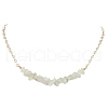 Natural & Synthetic Mixed Gemstone Chip Bib Necklaces NJEW-JN04950-3