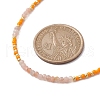 Bohemian Style Natural Sunstone Beaded Necklaces NJEW-JN04658-03-4