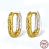 Two Tone 925 Sterling Silver Hoop Earrings for Women EJEW-F317-25GP-3