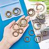 Gorgecraft 16Pcs 4 Style Alloy Spring Gate Rings AJEW-GF0002-54AB-3