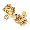 Ion Plating(IP) 304 Stainless Steel & Rhinestone & ABS Plastic Pearl Stud Earrings EJEW-G400-05G-2