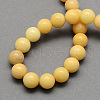Natural Yellow Jade Beads Strands G-S179-6mm-2