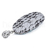 Polymer Clay Rhinestone Pendants RB-S056-15A-P-3