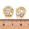 Brass Micro Pave Cubic Zirconia Charms KK-N261-91G-3