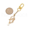 Star 304 Stainless Steel Macrame Chain Pouch Empty Stone Holder Pendant Decoration HJEW-JM02078-2