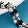 Faceted Round Shell Pearl Beads Strands BSHE-XCP0001-75-1
