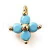 Brass Micro Pave Cubic Zirconia Pendants KK-D356-07B-G-1