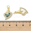 Valentine's Day Brass Micro Pave Clear Cubic Zirconia Pendants KK-C045-34G-3