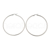 Tarnish Resistant 304 Stainless Steel Big Hoop Earrings X-EJEW-F105-01P-3