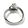 Natural Malachite Adjustable Rings RJEW-K269-08P-08-3