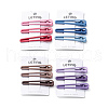 Spray Painted Alloy Alligator Hair Clips Sets PHAR-F009-05B-2