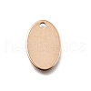 Ion Plating(IP) 304 Stainless Steel Stamping Blank Tag Pendants STAS-S028-02RG-1