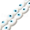 Handmade Evil Eye Lampwork Beads Strands LAMP-G154-06K-1