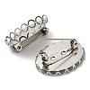 Non-Tarnish 304 Stainless Steel Fancy Cabochon Brooch Findings X-STAS-E197-08P-2