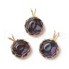 Transparent Resin Pendants PALLOY-JF01850-1