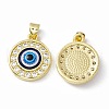 Rack Plating Brass Micro Pave Clear Cubic Zirconia Pendants ZIRC-C041-33G-1
