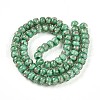 Luminous Handmade Gold Foil Glass Beads Strands FOIL-N029-02A-06-3