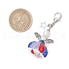 Angel Glass Beaded Pendant Decorations HJEW-MZ00201-01-3