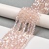 Transparent Electroplate Glass Beads Strands EGLA-A039-T6mm-B26-4