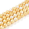 Electroplate Glass Beads Strands GLAA-N010-8mm-06-1