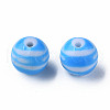 Opaque Striped Acrylic Beads MACR-S373-27B-09-2
