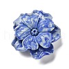Synthetic Shell Dyed Carved Flower Connector Charms SHEL-D081-01B-1