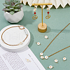 12Pcs Natural Freshwater Shell Flower Connector Charms PALLOY-HS00006-5
