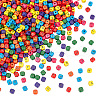 Dyed Wood Cube Beads WOOD-WH0025-82-1