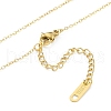 Ion Plating(IP) 304 Stainless Steel Crystal Rhinestone Rectangle Pendant Necklaces for Women NJEW-K276-19G-2