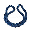 Electroplated Natural Lava Rock Beads Strands G-K388-04A-06-1