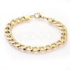 Men's 304 Stainless Steel Curb Chain Bracelets BJEW-G618-02G-1