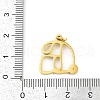 304 Stainless Steel Pendants STAS-R137-01G-G-3