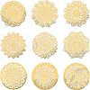 Olycraft 9Pcs 9 Style Custom Carbon Steel Cabochons DIY-OC0008-53-1